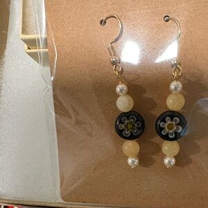 Chic Floral Beaded Earrings